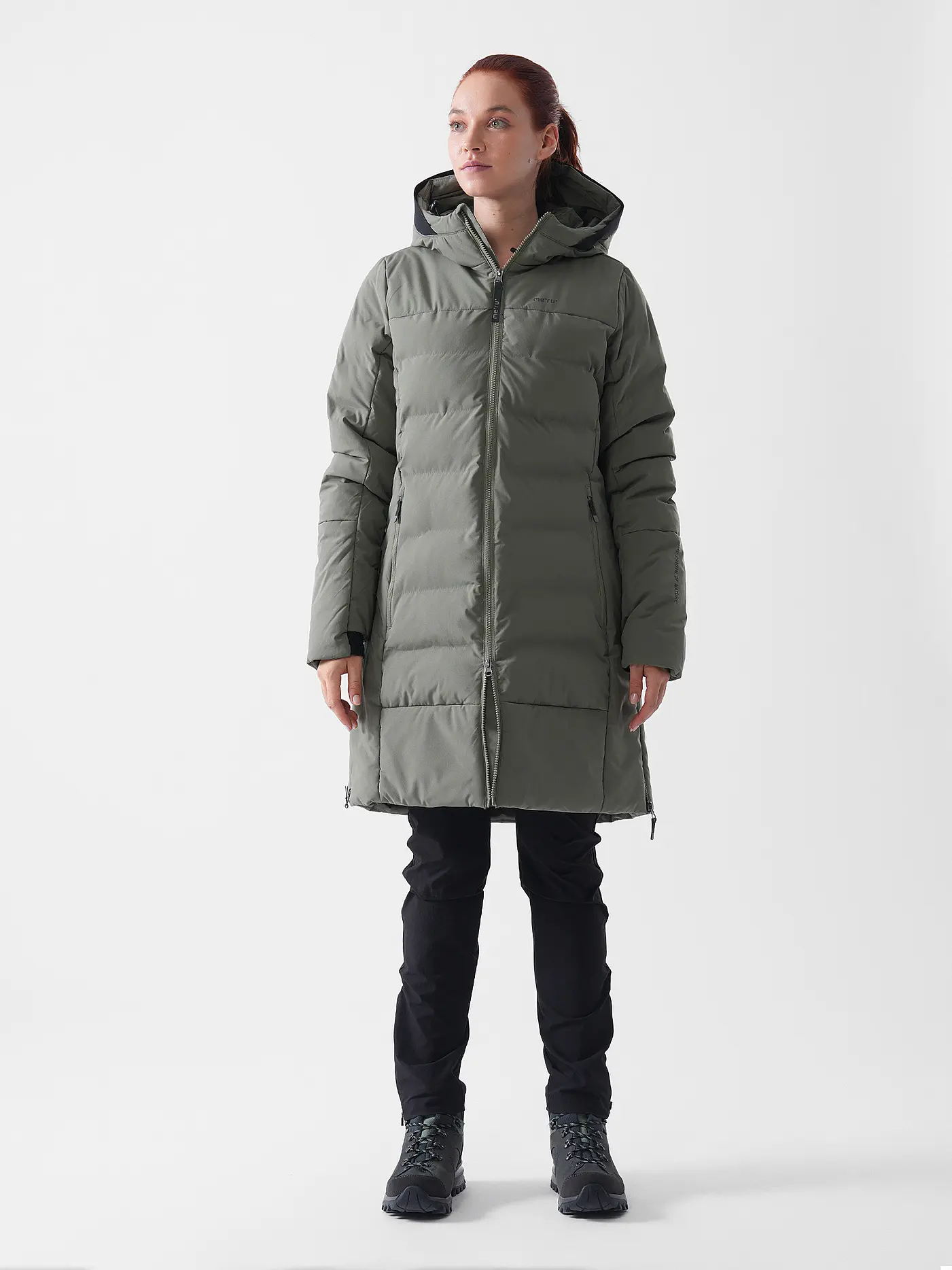MERU | Damen Wintermantel Esbjerg Hoodie | dunkelgrün